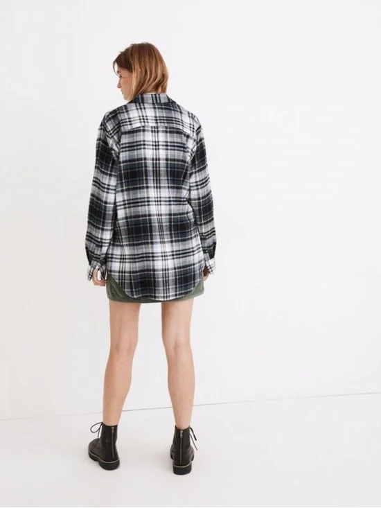 Madewell Flannel Sunday Shirt in Cronston Plaid Size XL - Picture 3 of 8